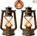 2 Pack LED Vintage Lantern Battery Powered Lanterns by Yinfidee