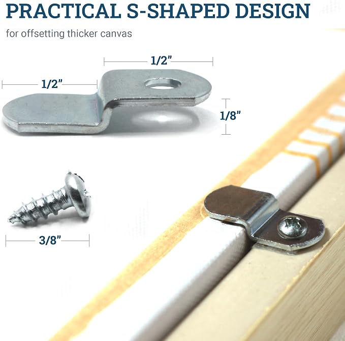 PHS Canvas Offset Clips, 1/8 to 1/2 in, 60 Piece Variety Pack - Image 2
