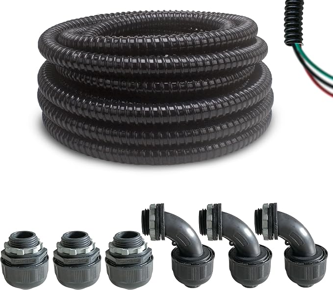 Yariwiz Black Special Extra Flexible Electrical Conduit Liquid Tight PVC by Yariwiz