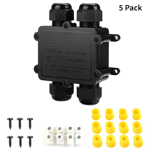 IP68 Waterproof Junction Box, H-Shape 4-Way Outdoor Electrical Box withM25 - Image 2