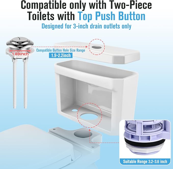 3-Inch Dual Flush Valve & Fill Valve Replacement Kit - Image 3