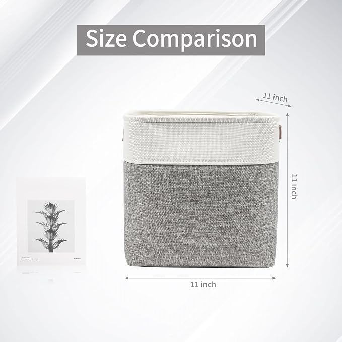 Collapsible Fabric Storage Cubes 11x11 Cube Storage Bins, 4 Pack Closet Baskets - Image 7