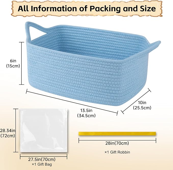 OIAHOMY Woven Basket, Gift Basket Empty - Image 2