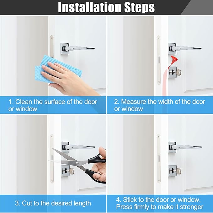 Draft Seal Tape for Doors and Windows 1 in x 10 Ft Silicone Weather Stripping - Image 5