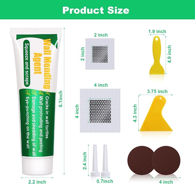 Drywall Repair Kit, 2 Pack Spackle Wall Repair Patch Kit - Image 6