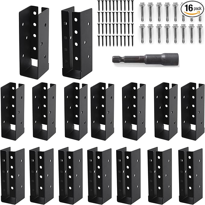 16 Pcs of 2"x6" Concealed Joist Hangers by AXWHYS