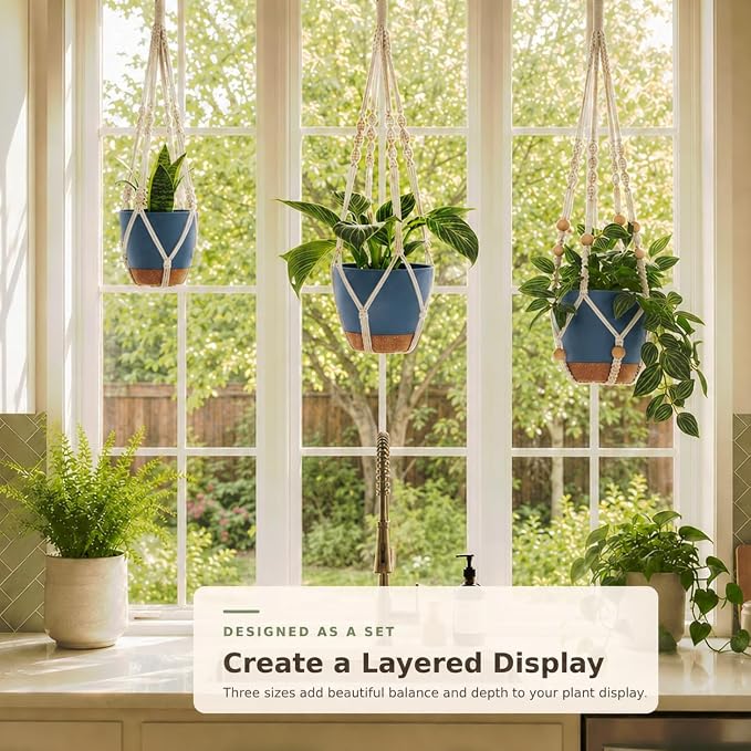 3 Set Self Watering Hanging Planter - Image 6