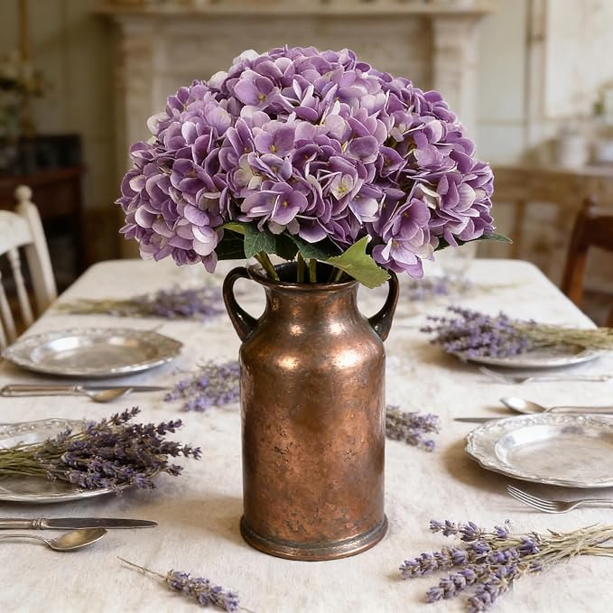 Kimura's Cabin 6Pcs Artificial Hydrangeas Flower Silk Fake Flowers, Wedding - Image 3