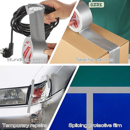 3 Pack Silver Duct Tape 2IN x 60Yd Total Heavy Duty Waterproof Tape | 8.27Mil - Image 8