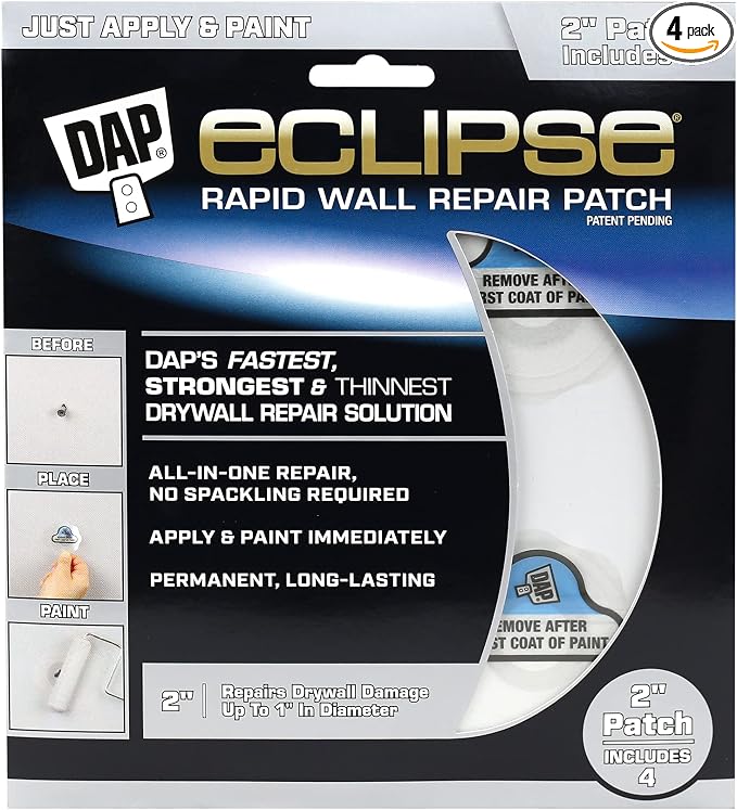 DAP Eclipse Rapid Wall Repair Patch, 2 in, 4 Pack by DAP
