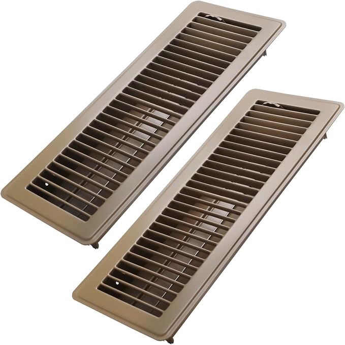 Howeall 4x14 Inch Floor Register 2 Pack, Heavy Duty Steel Walkable Floor Vents by Howeall