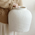 Large Ceramic Vase, Rustic Farmhouse Terracotta Flower Vase by Tuioyoc