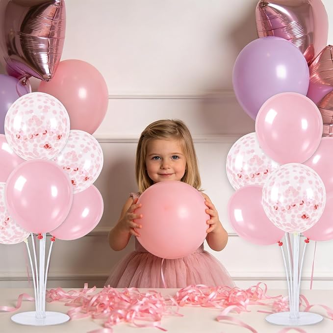 TONIFUL 4 Set Pink Balloon Stand Balloon Centerpieces - Image 5