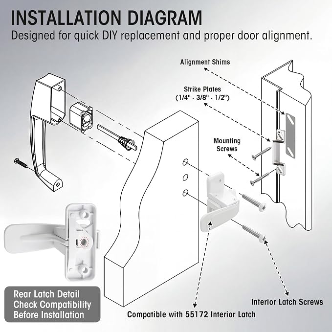 Storm & Screen Door Latch Replacement Kit - Image 7