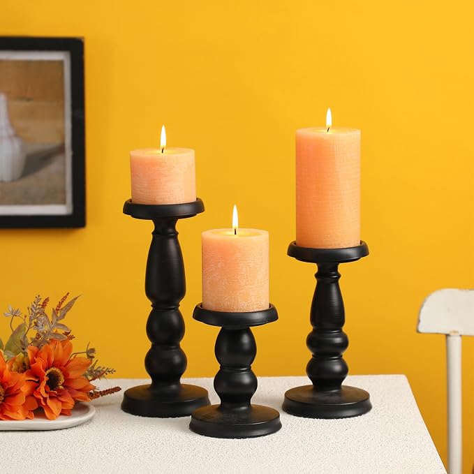 3x3 Inch Yellow Pillar Candles - Image 5