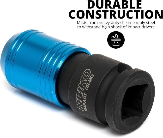 NEIKO 30285A Impact Wrench Adapter, 3/8" Drive Female to 1/4" Hex Converter - Image 2