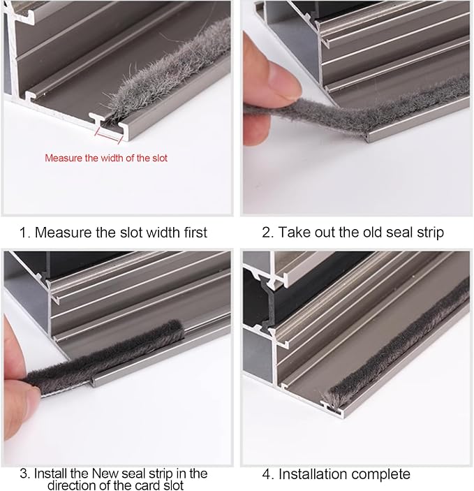 16 Ft 196 Inch Sliding sash Windows Doors Tape Pile Draught excluder Brush Seal - Image 9