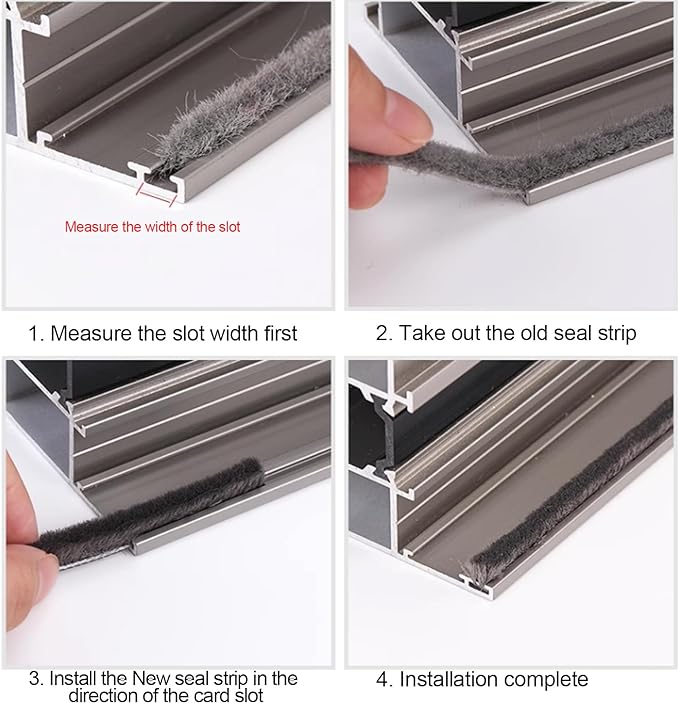 16 Ft 196 Inch Sliding sash Windows Doors Tape Pile Draught excluder Brush Seal - Image 9