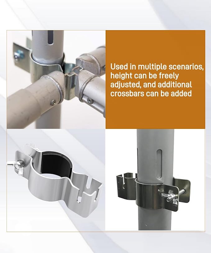 2 Pcs Adjustable Pipe and Drape Clamps 1.5" or 2" Brackets Stand | - Image 5
