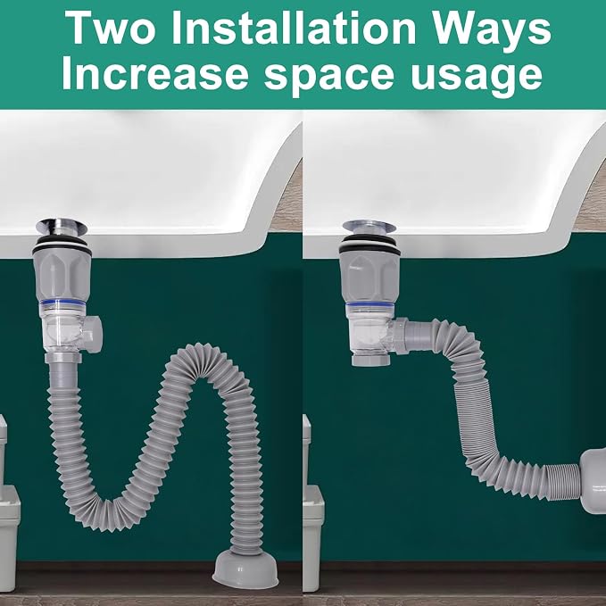Bathroom Sink Drain Kit, Sink Drain Pip Kit - Image 7
