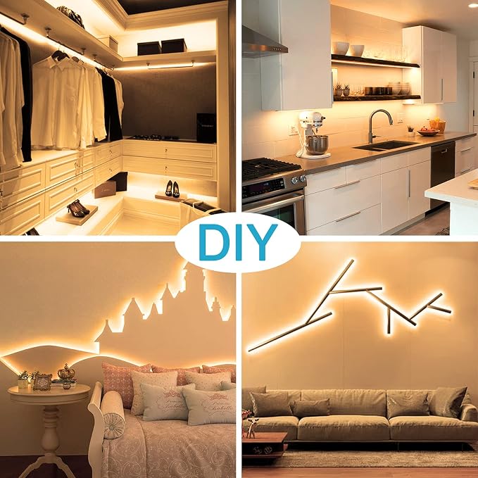 Olafus 32.8ft LED Strip Lights Warm White, Dimmable Soft White Light Strip 3000K - Image 5