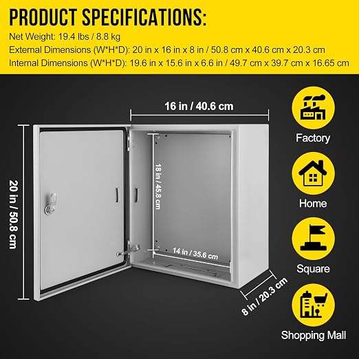 Electrical Box, Nema 4X Steel Electrical Box, Ip66 Waterproof & Dustproof - Image 7