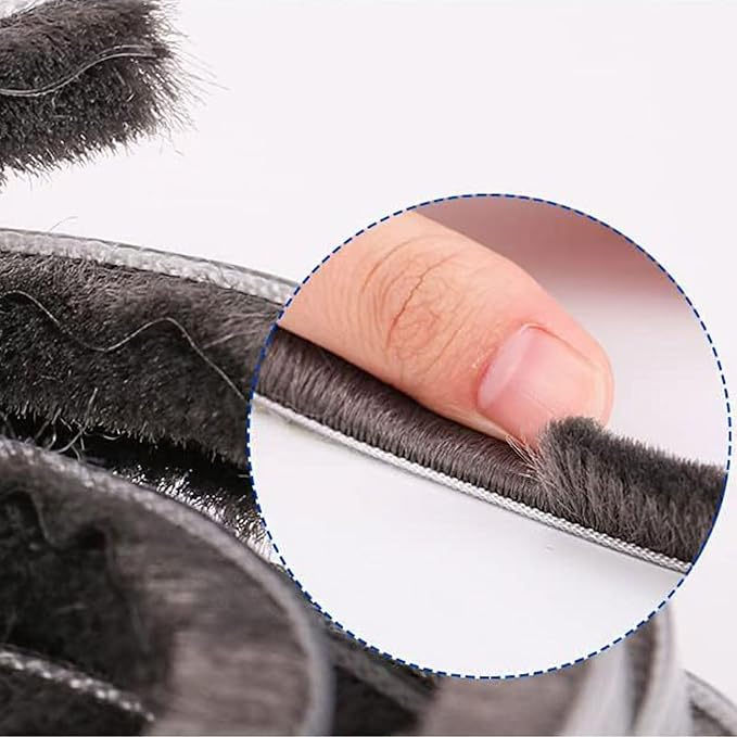 5m Brush Weather Striping Card-Slot Seal Strip Pile Weatherstrip Door Sweep - Image 6