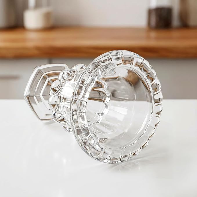 8 Inch Glass Urn Vase, Large Crystal Glass Vase, Vintage Vases - Image 9