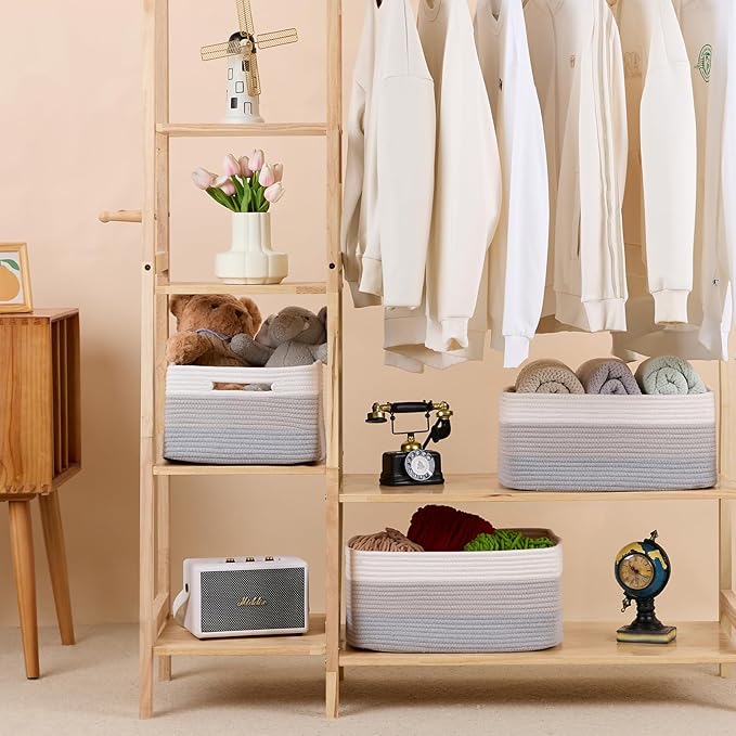 MiniArk Large Storage Baskets for Organizing, Baby Nursery, Toy Bins Box - Image 3