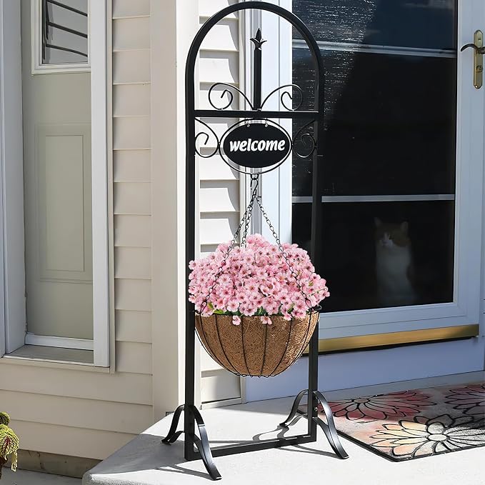 24PCS Artificial Pink Flowers for Outdoors, Realistic Silk Flowers | for - Image 2