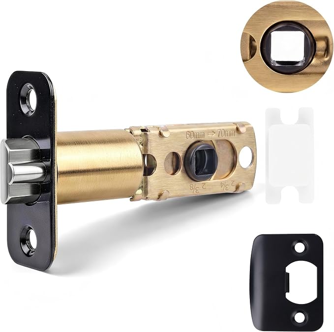 Door Latch Replacement – Adjustable Deadlatch 2-3/8" or 2-3/4" Backset by Unknown