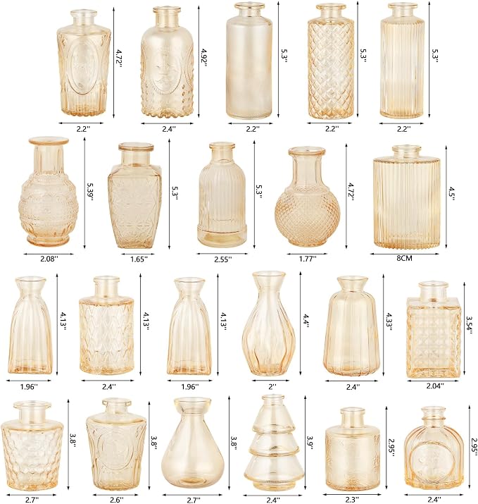 Glass Bud Vases Mini Flower Vase Small Vintage Vases - Image 2