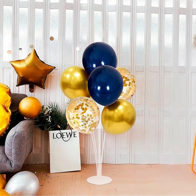 ZJDHPTY 4 Set Blue and Gold Balloon Stand Table Centerpieces Party Decor | - Image 6