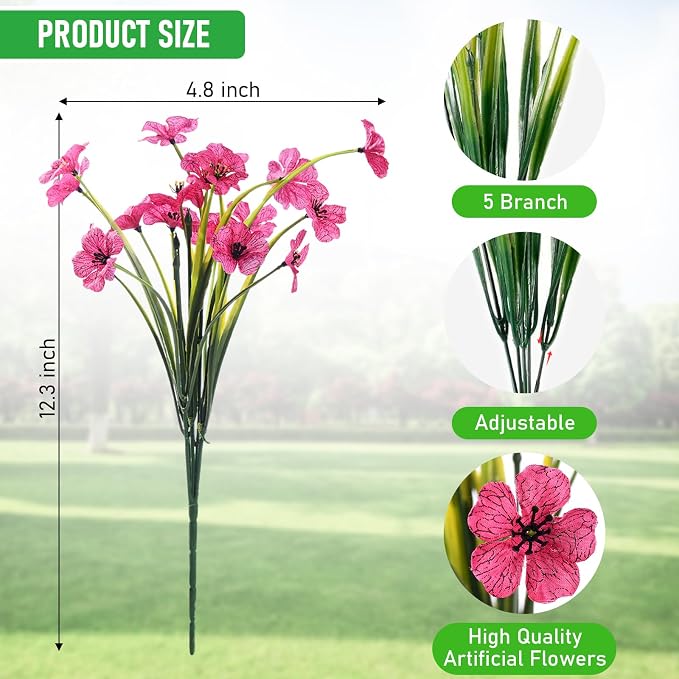 Powbrace 60 Pack Artificial Flowers - Image 4