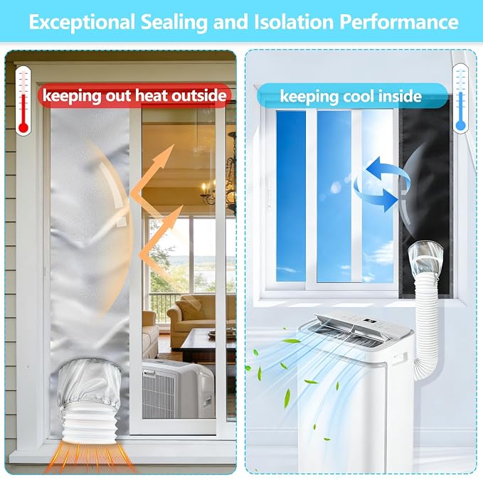 AC Window Seal Kit, 10 x 71 Inch Portable Air Conditioner Window Vent Kit | - Image 7