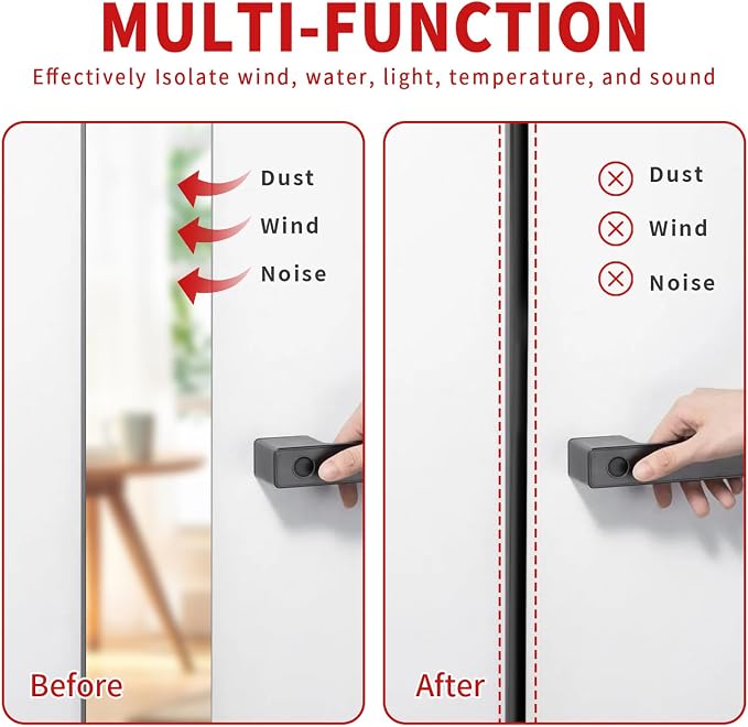 19.7 Feet Rubber Weather Stripping Door Seal Large Gap, Extra Thick - Image 2