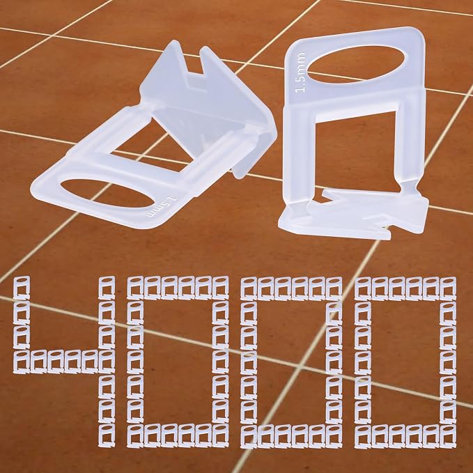 4000 PCS Tile Leveling System Clips 1/16'' 4000-Piece Tiles Leveler Spacers Tool by Tanzfrosch