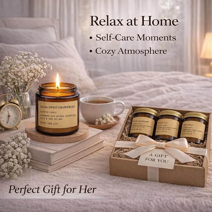 Scented Candles for Home, 8 Pack Soy Wax Candle Set, Scented Candles | Gift Set - Image 4