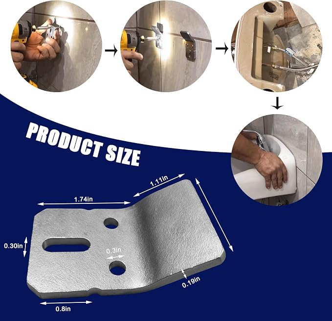 4 Pack 1224196 Wall Mount Sink Hanger Kit - Image 5