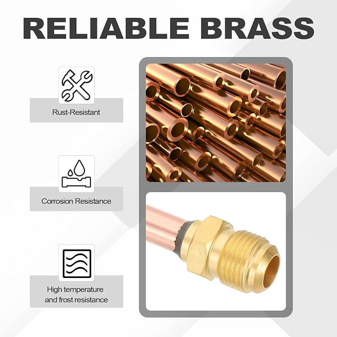 uxcell 3/8" SAE 45 Degree Brass Pipe Fitting - Image 4