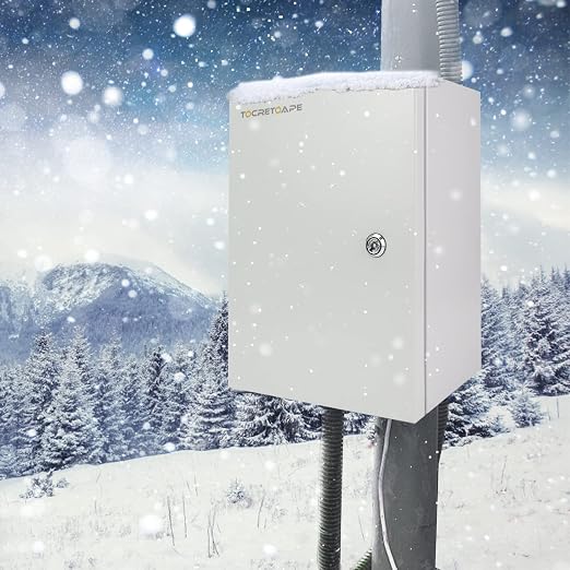 TOCRETOARE Outdoor Electrical Junction Box, Wall Mounted IP66 Waterproof & - Image 6