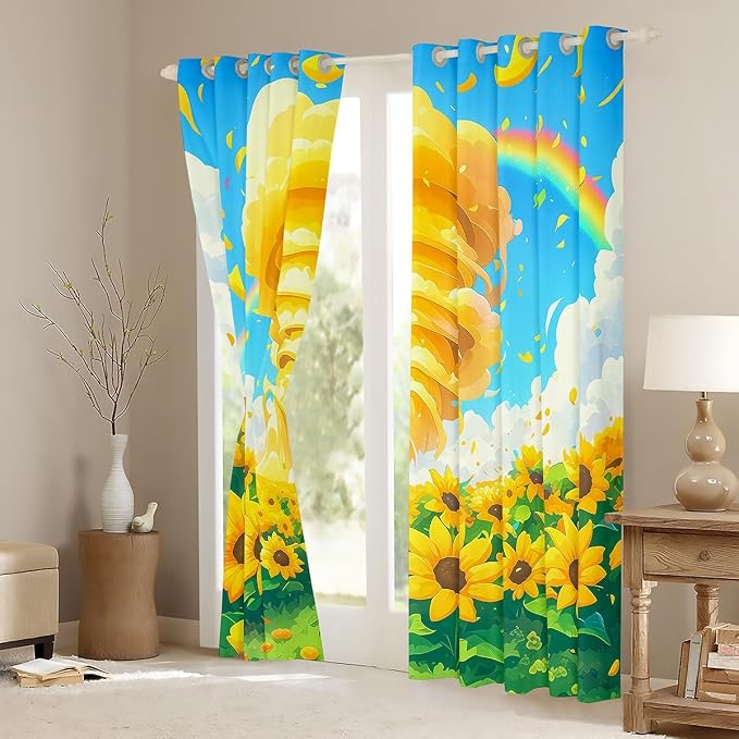 jejeloiu 3D Tornado Blackout Shades Window Treatments Natural Disaster Window - Image 3