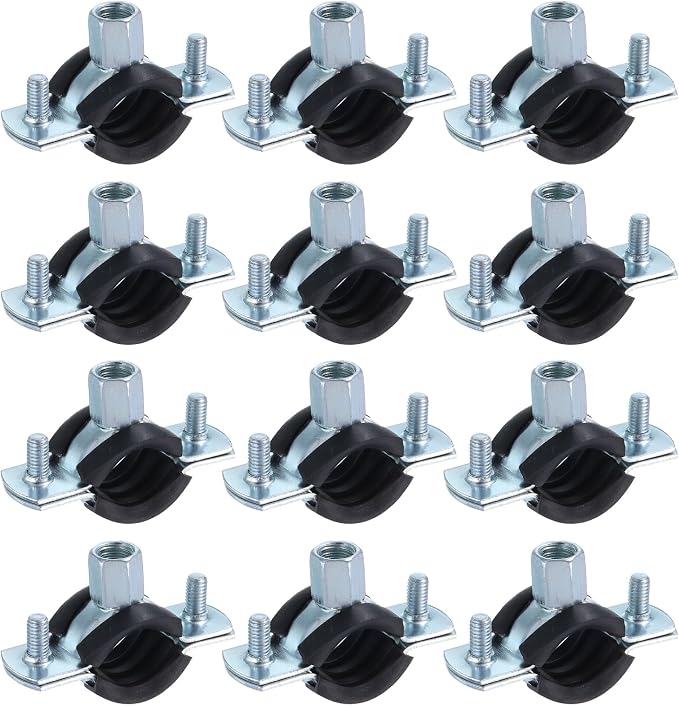 uxcell 12 Pcs Split Ring Pipe Hanger, 20mm/0.8inch Adjustable Pipe Bracket by uxcell