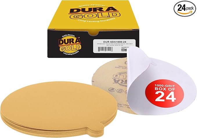 Dura-Gold Premium 6" Gold PSA Sanding Discs by Dura-Gold