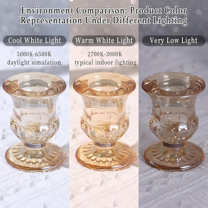 Letine Gold Candlestick Holders Set of 12-2.5" H Taper Candle Holders Bulk - Image 2