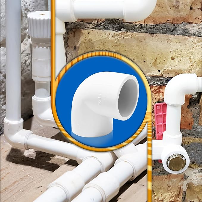 4pcs 1-1/2'' PVC 90 Degree Elbow, 2 Way Right Angle Adapter Fittings, Corner - Image 9