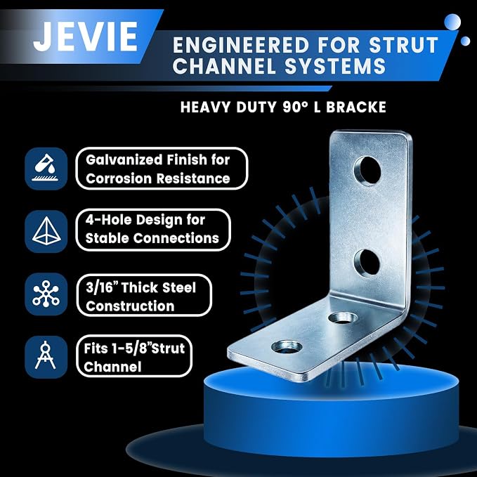 Heavy Duty 4-Hole L Angle Bracket - Image 3