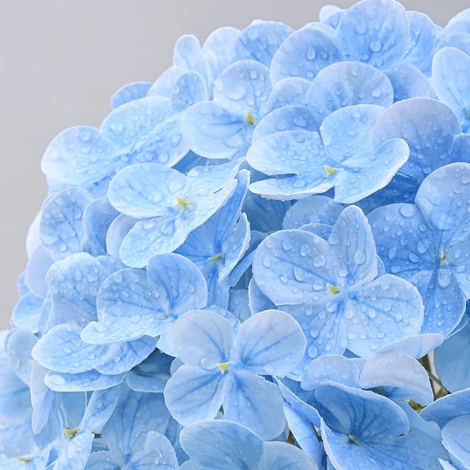 3Pcs 21in Hydrangea Artificial Flowers, Latex Real Touch Hydrangeas Lifelike - Image 3