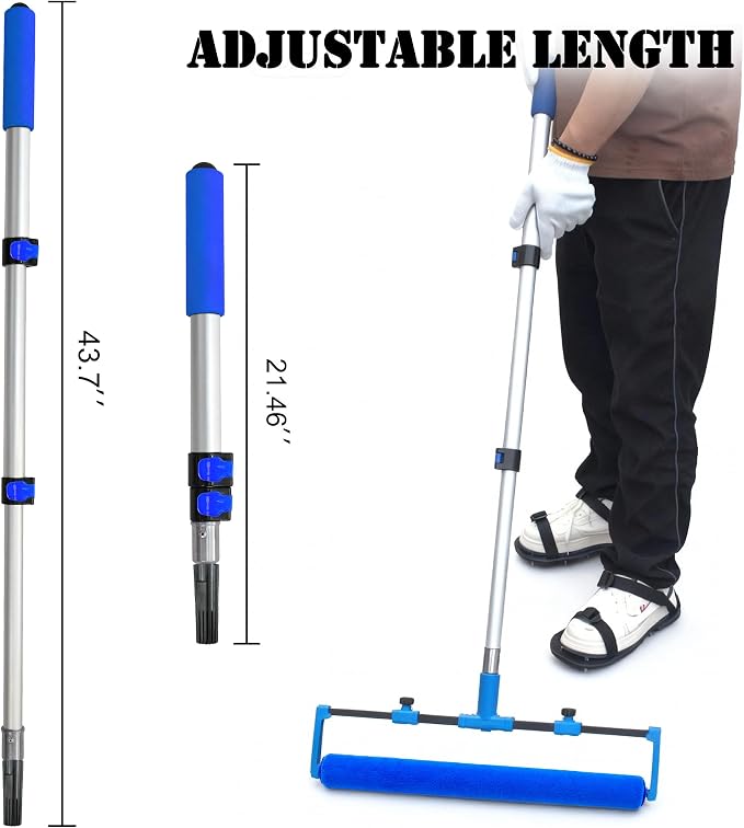 18-Inch Self-Leveling Cement Tool Kit, Upgraded Spike Roller Set - Image 6
