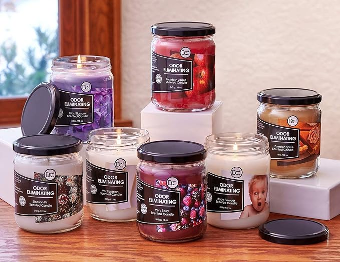 Baby Powder Odor Eliminating Highly Fragranced Candle - Image 8
